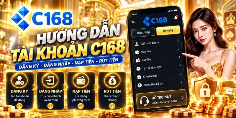 Các bài hướng dẫn hỗ trợ người dùng C168 tìm đúng quy trình tài khoản